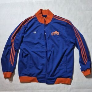 Adidas Blue and Orange Bomber Jacket